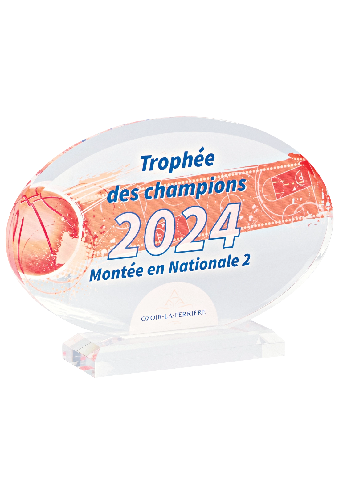 Trophée Acryglass Rectangulaire Marquage Couleur 159-71