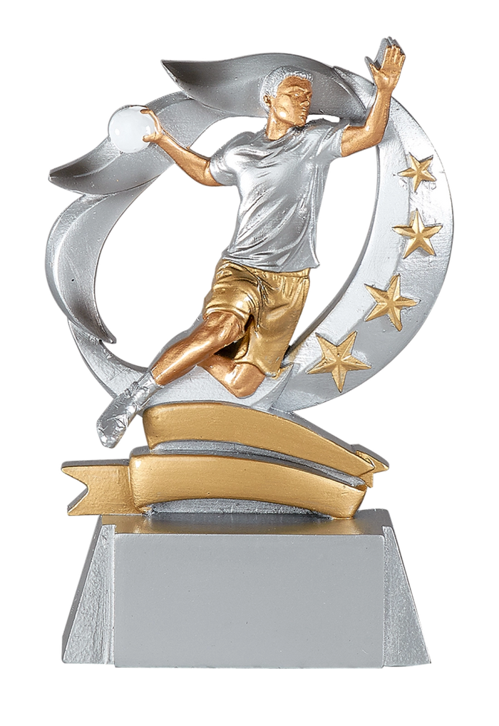 Trophée Résine Argent et Or Handball 15 cm 61406