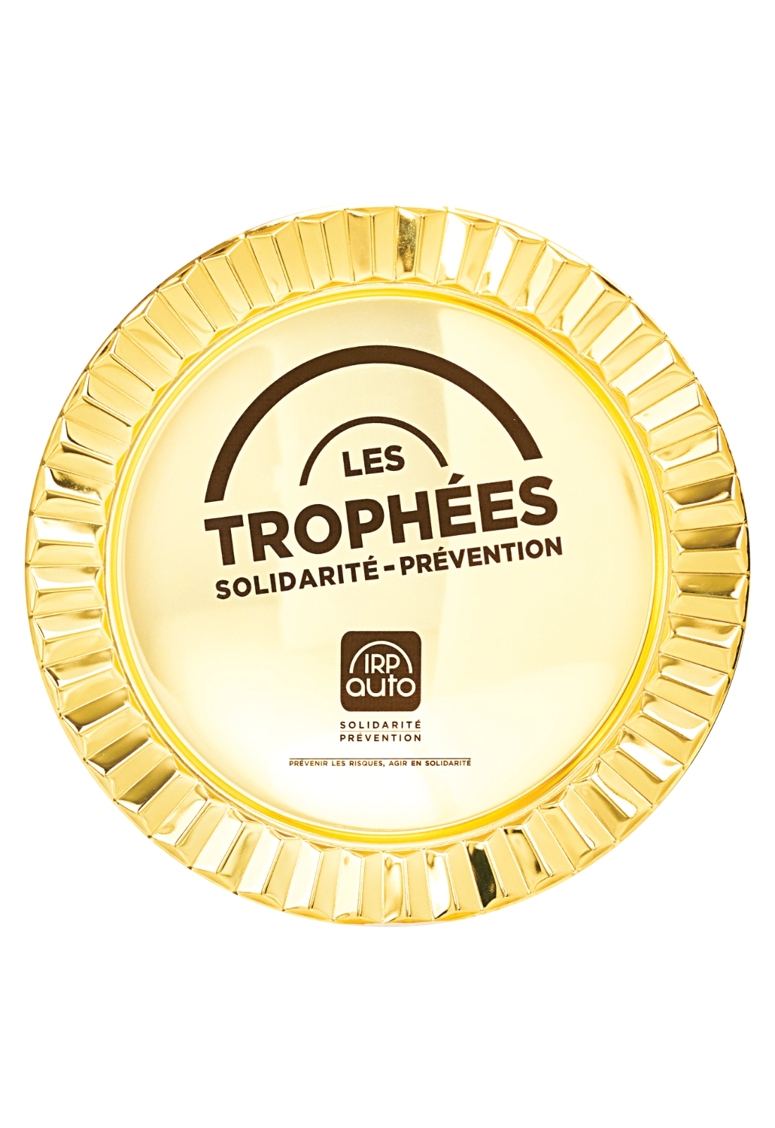 Assiette Métal Dorée Gravée – Distinction Sportive de Prestige | Ø33 à 45 cm – Trophyshop