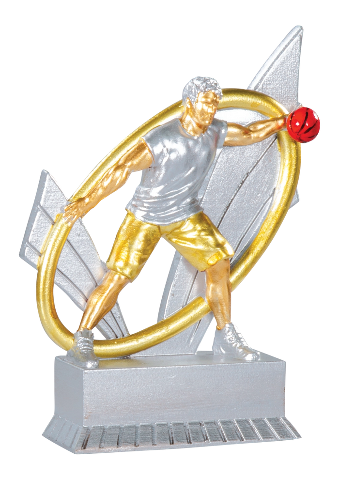 Trophée Résine Argent et Or Basketball 12 cm 31402