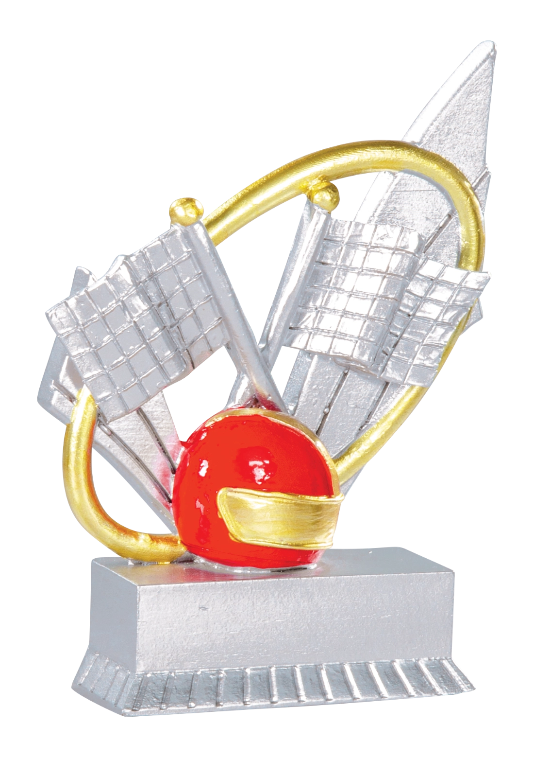 Trophée Résine Argent et Or Automobile 12 cm 31406