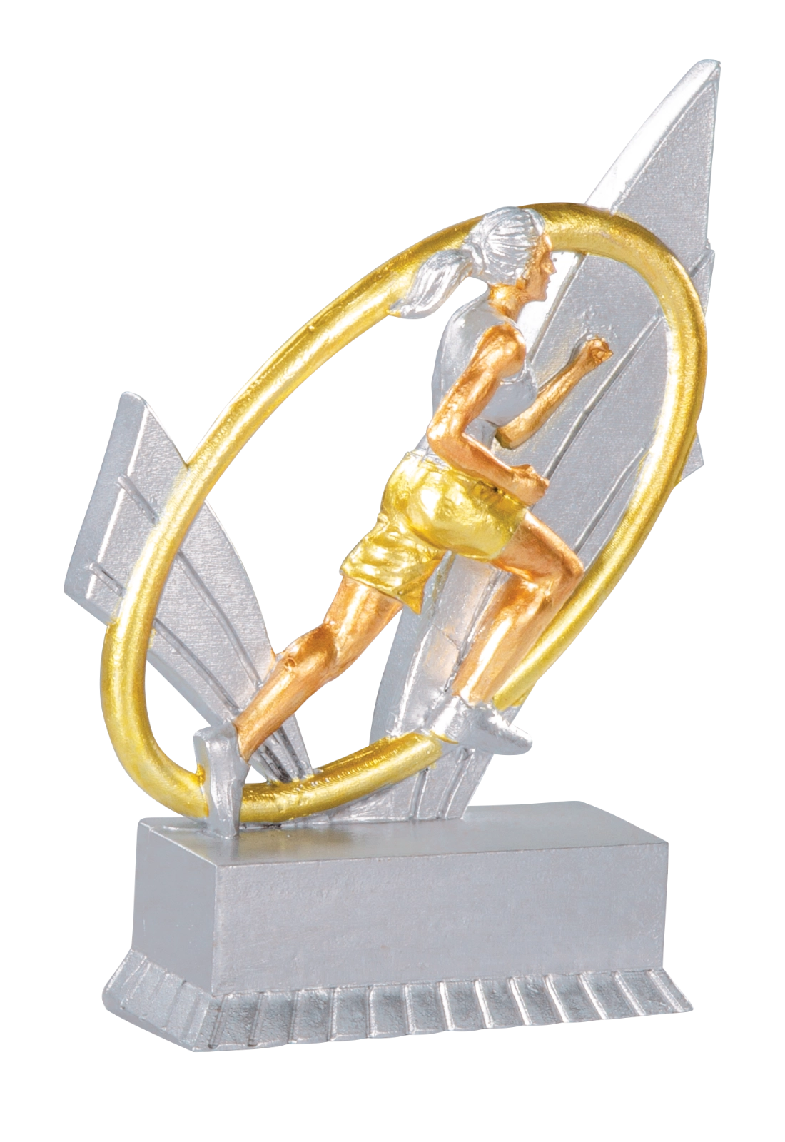 Trophée Résine Argent et Or Course à Pied 12 cm 31408