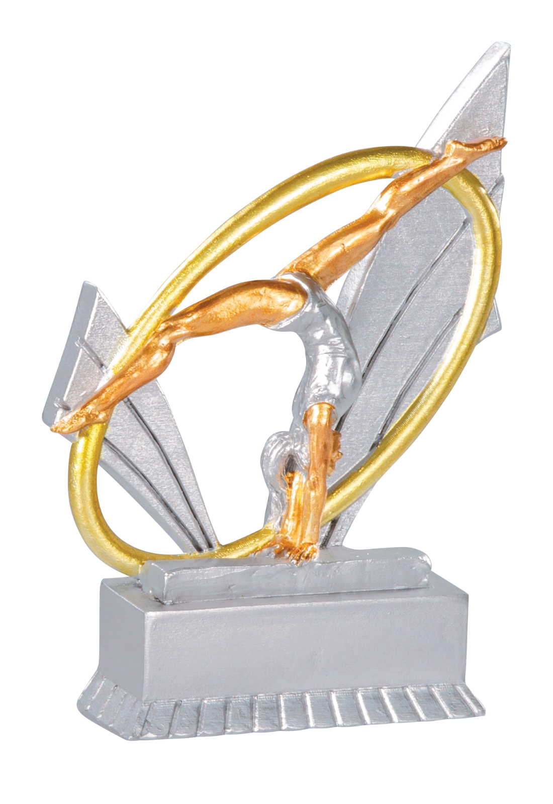 Trophée Résine Argent et Or Gymnastique 12 cm 31411