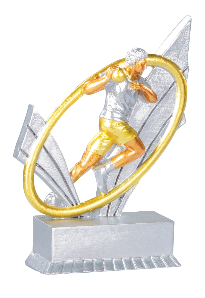 Trophée Résine Argent et Or Handball 12 cm 31416
