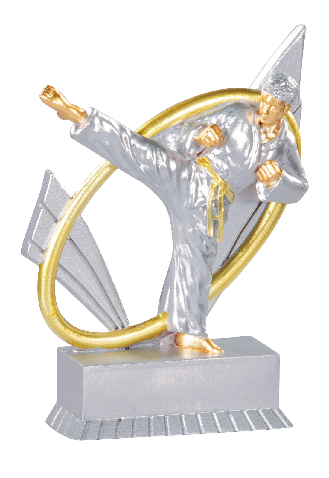 Trophée Résine Argent et Or Karaté 12 cm 31419