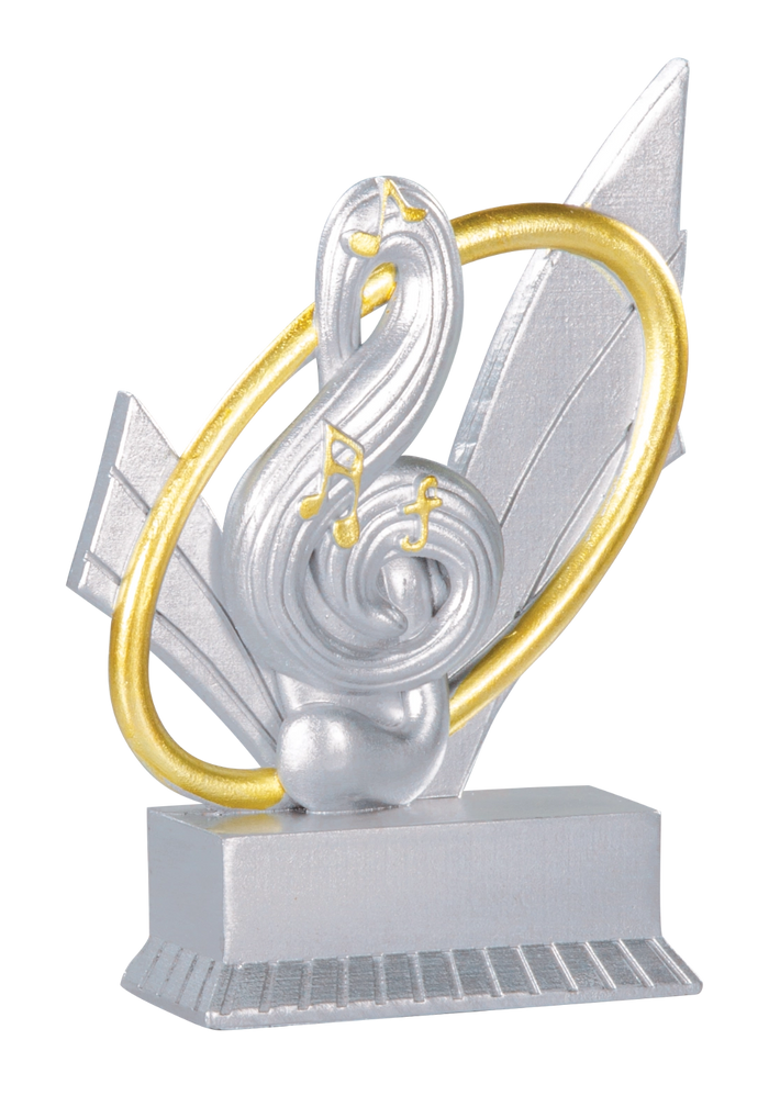 Trophée Résine Argent et Or Musique 12 cm 31421