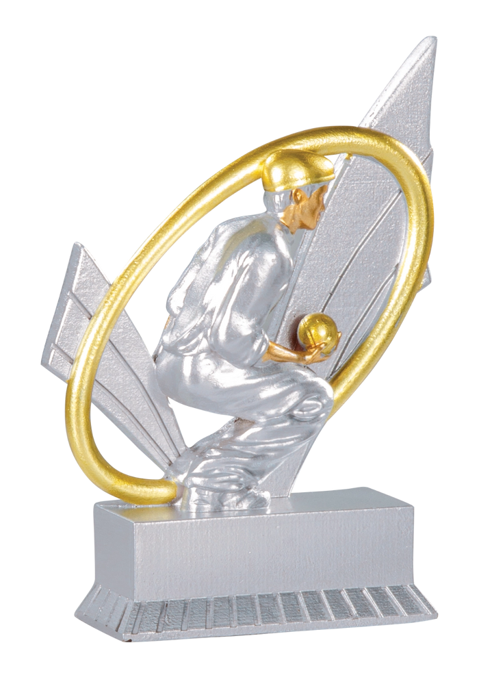 Trophée Résine Argent et Or Pétanque 12 cm 31425