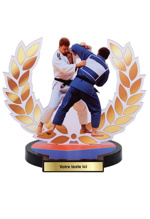 Trophée Bois Impression Couleur Judo 56507