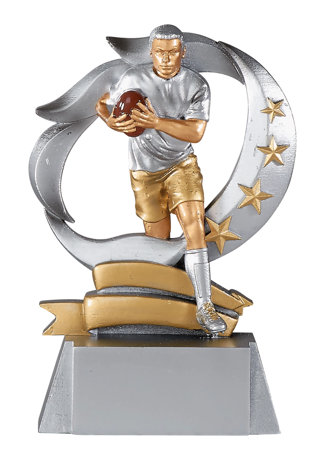 Trophée Rugby Résine 15 cm - Finition Argent et Or 61415 – Trophyshop
