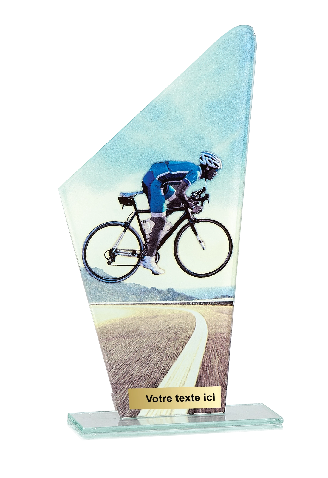 Trophée Verre Impression Couleur Cyclisme 66107