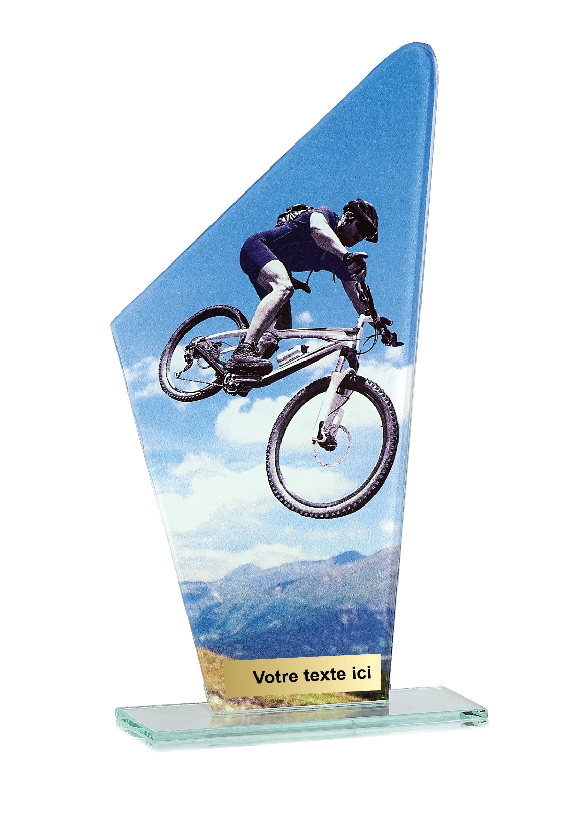 Trophée Verre Impression Couleur Cyclisme VTT 66120