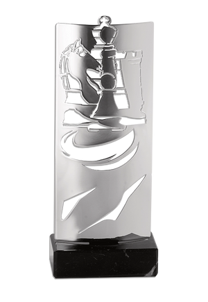 Trophée Métal Argenté Échecs KX-06