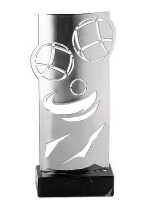 Trophée Métal Argenté Pétanque KX-10