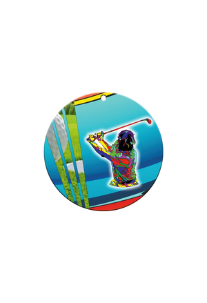 FS-NB13-L25 - Médaille Céramique Couleur Golf Diamètre 70 mm