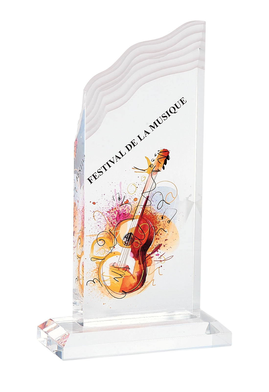 Trophée Acryglass Transparent Marquage Couleur 159-31