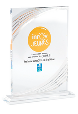 Trophée Acryglass Transparent Marquage Couleur 159-61