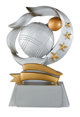 Trophée Pétanque Résine 15 cm – Argent et Or – Trophyshop