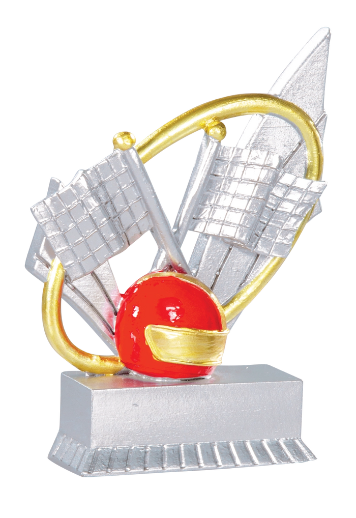 Trophée Résine Argent et Or Karting 12 cm 31406