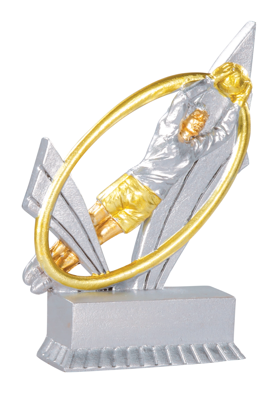Trophée Résine Argent et Or Football Gardien 12 cm 31415