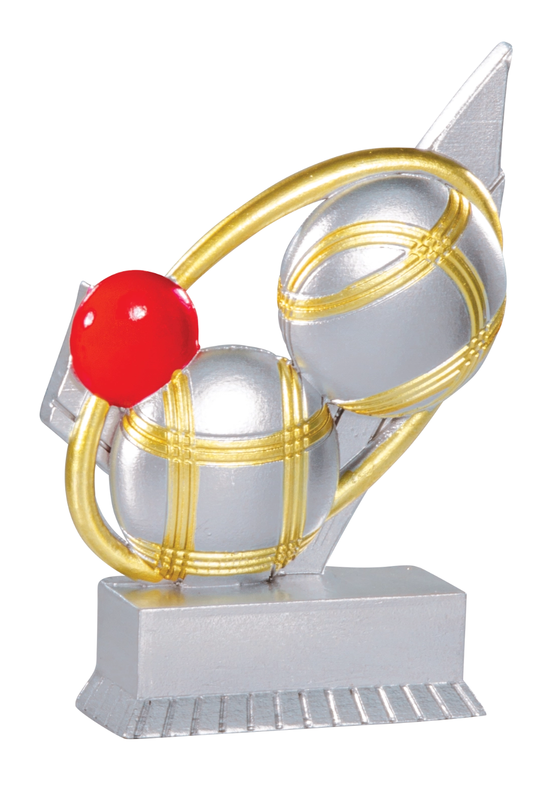Trophée Résine Argent et Or Pétanque 12 cm 31423
