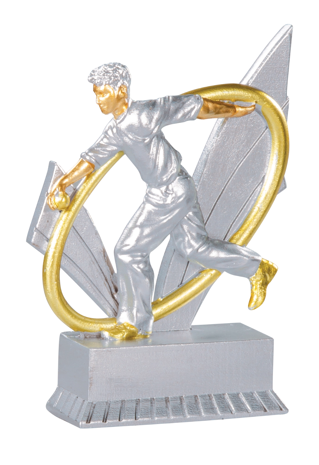 Trophée Résine Argent et Or Pétanque 12 cm 31424