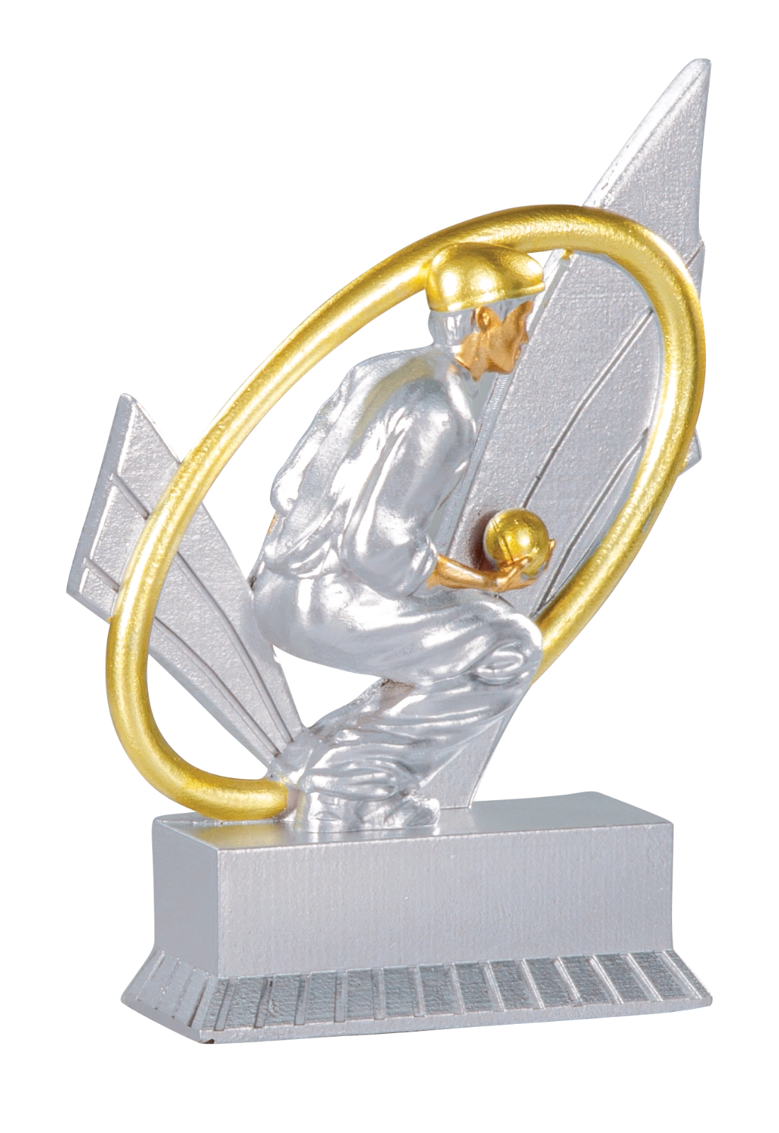 Trophée Résine Argent et Or Pétanque 12 cm 31425