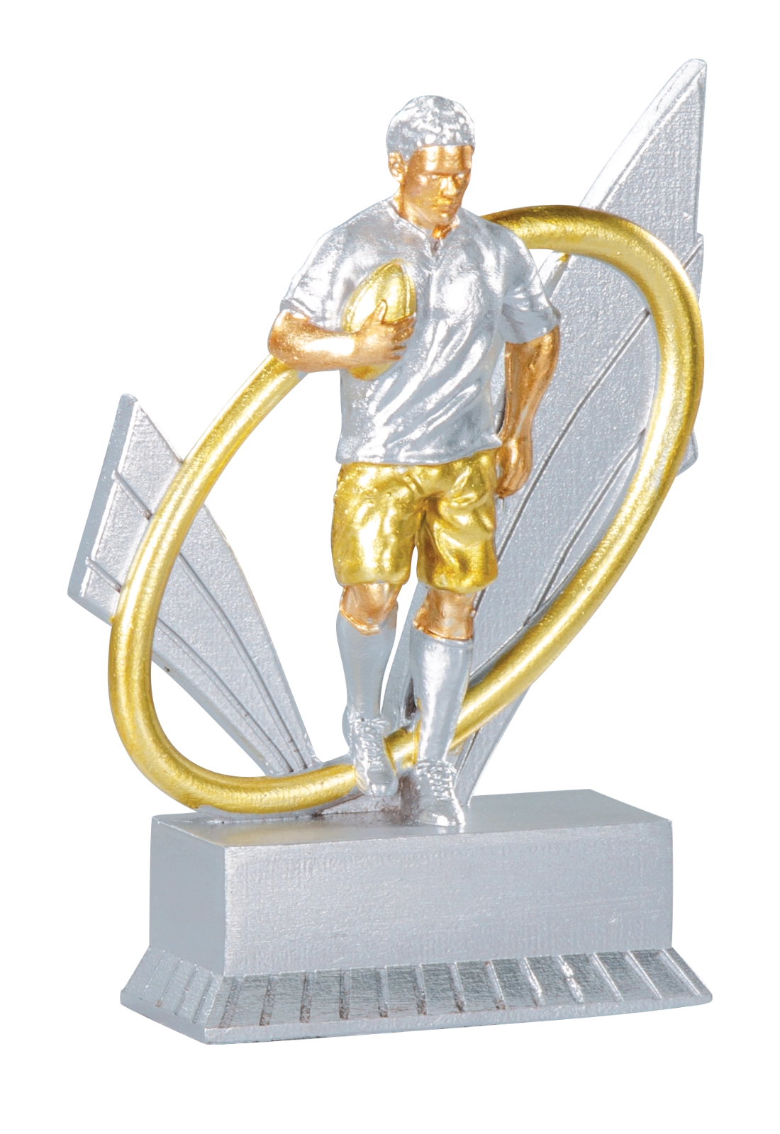 Trophée Rugby Résine 12 cm - Finition Argent et Or 31429 – Trophyshop