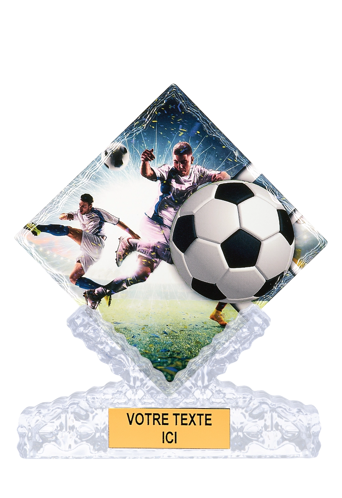 Trophée Football Céramique Impression Couleur 25 cm 46111 – Trophyshop