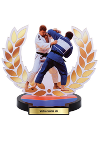 Trophée Bois Impression Couleur Judo 56507