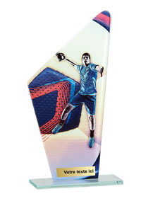 Trophée Verre Impression Couleur Handball 66113