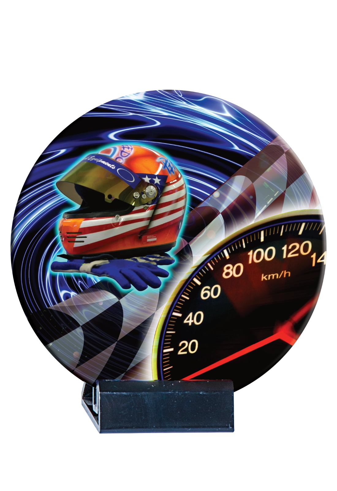 Trophée Auto-Moto Céramique Impression Couleur 16 cm B01 – Trophyshop