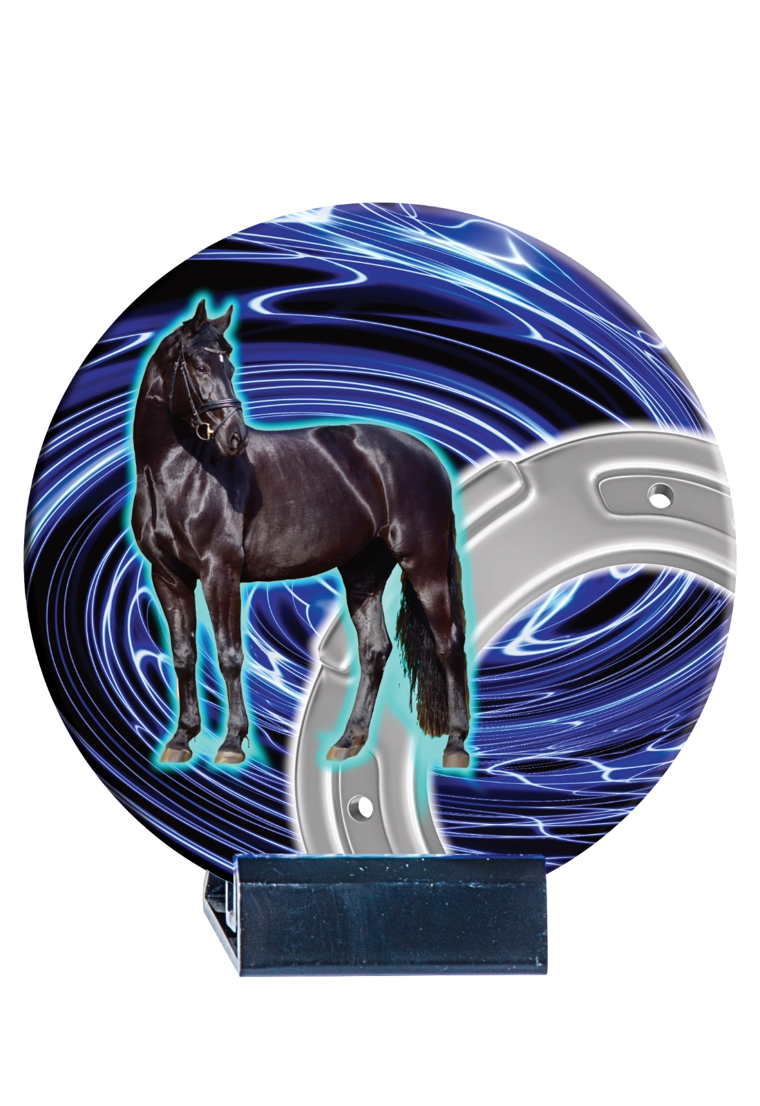 Trophée Disque Céramique Couleur Équitation B04