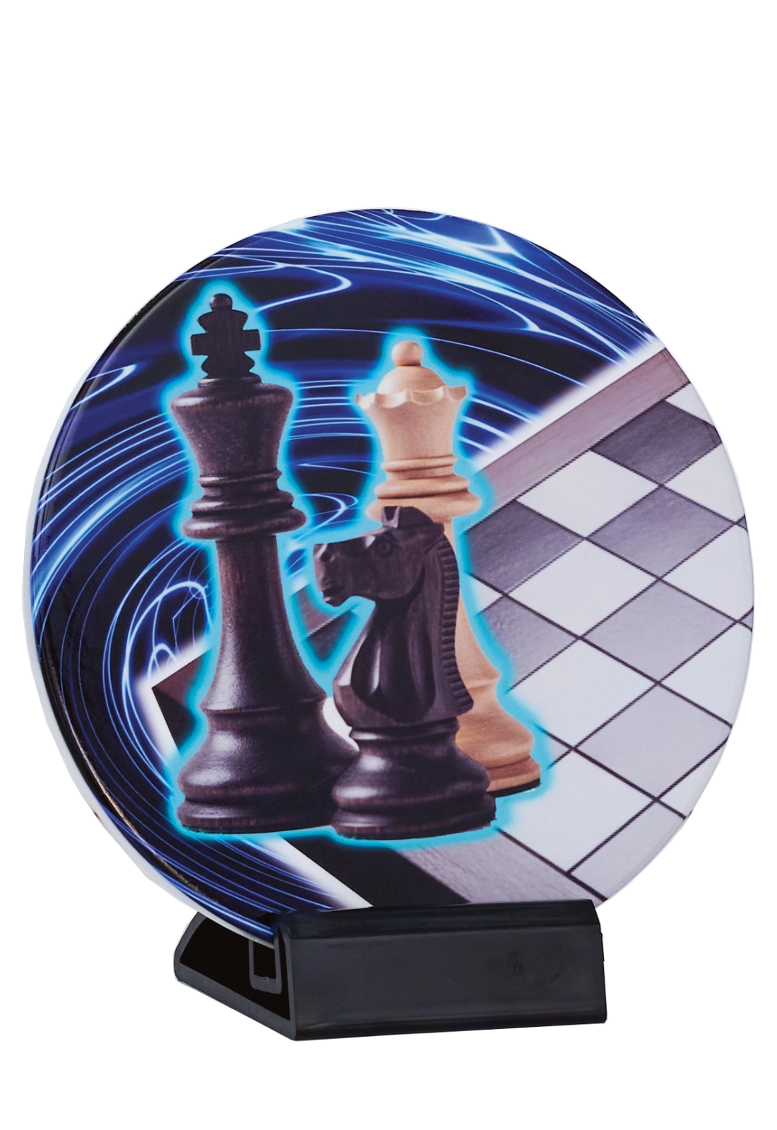 Trophée Échecs Céramique Disque Impression Couleur 16 cm B10 – Trophyshop