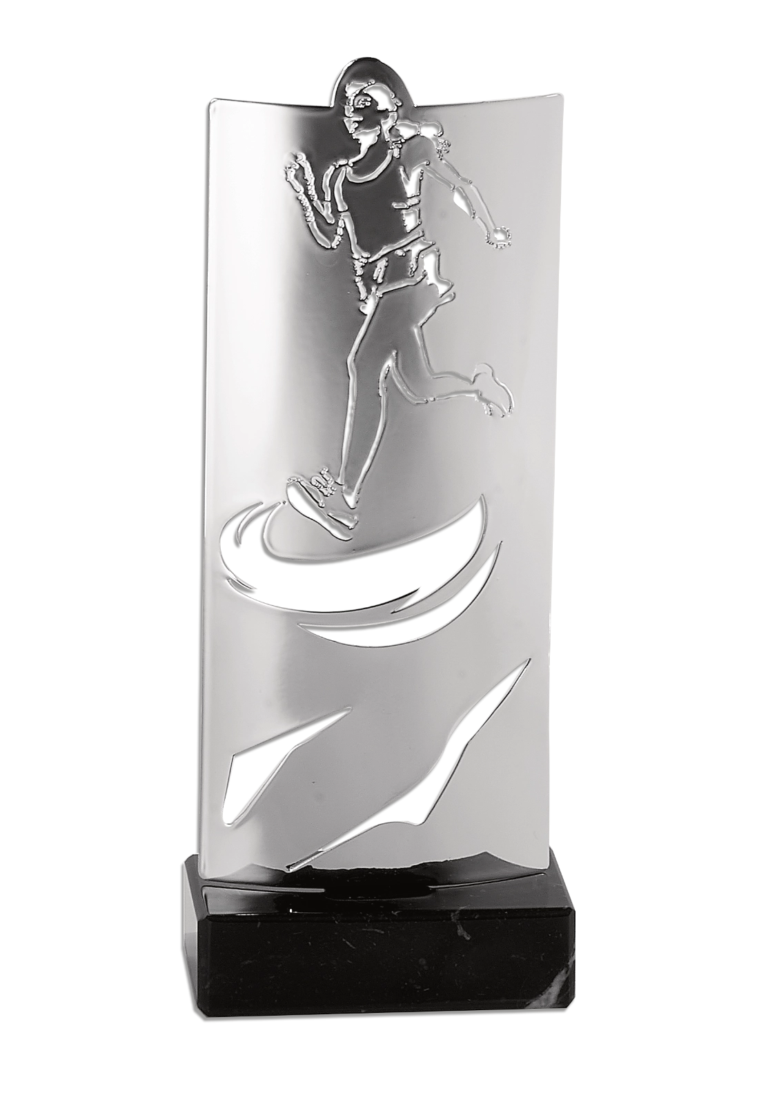 Trophée Métal Argenté Course à Pied Femme KX-04