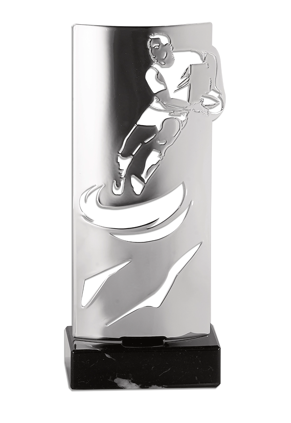 Trophée Métal Argenté Rugby KX-11